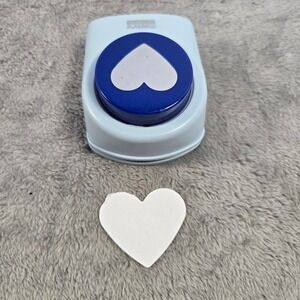 Marvy Uchida Clever Lever Heart Paper Punch Blue Scrapbooking Craft Tool